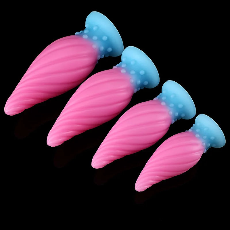 Luminous Glow Silicone Anal Plug — 5 Sizes Body Safe