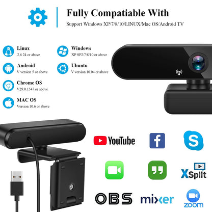 4K Webcam With Mic