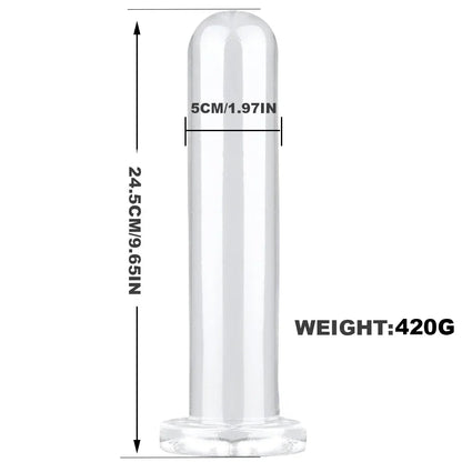 Smooth Test Tube Anal Plug Transparent Buttplug G-spot Stimulate Prostate Massager Sex Toy for Man Crystal Anal Dildo for Woman