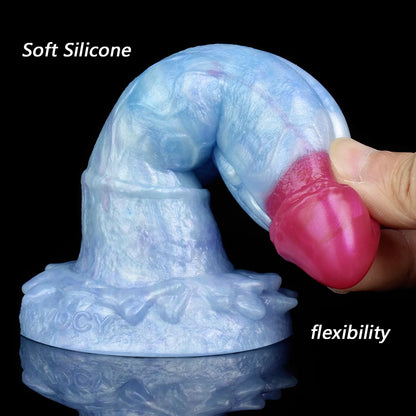 Ice Dragon Fantasy Silicone Dildo — 3 Sizes Suction Cup