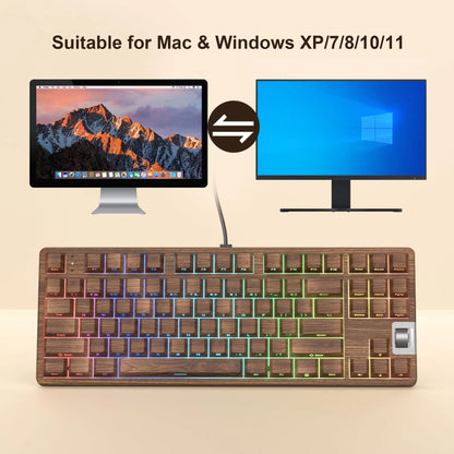 Wood Grain Mechanical Keyboard