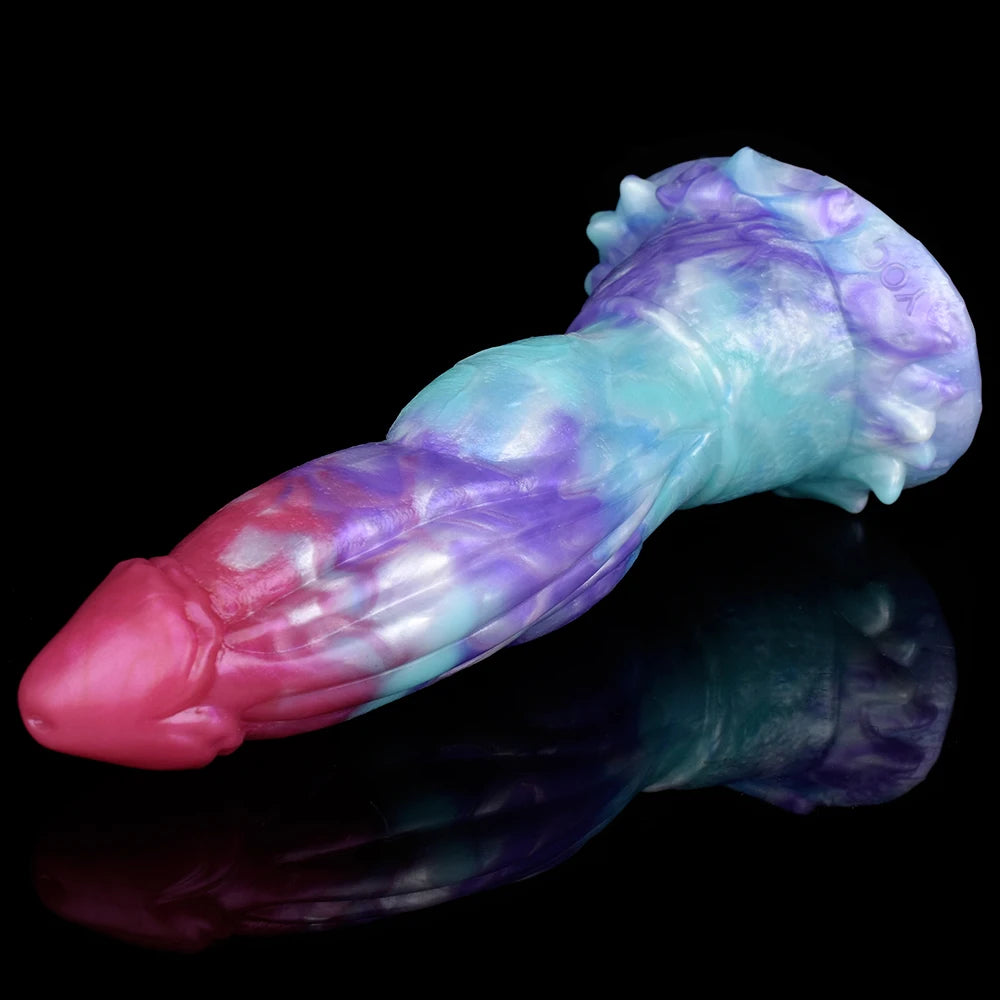 Ice Dragon Fantasy Silicone Dildo — 3 Sizes Suction Cup