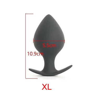 Hard Silicone Anal Training Plug — Progressive 5 Sizes