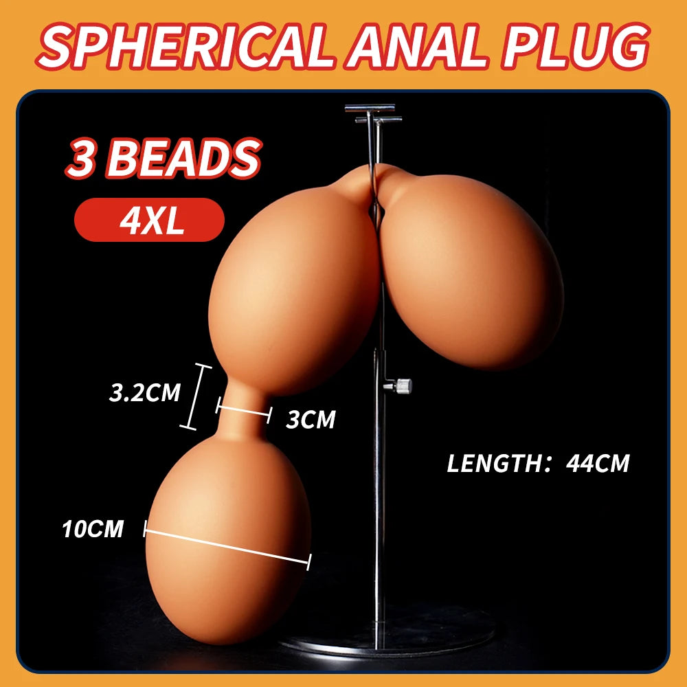 Extra-Long Soft Silicone Beaded Plug