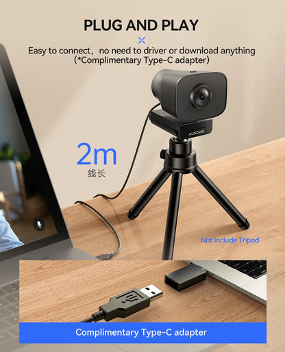 100° Lens Autofocus Webcam