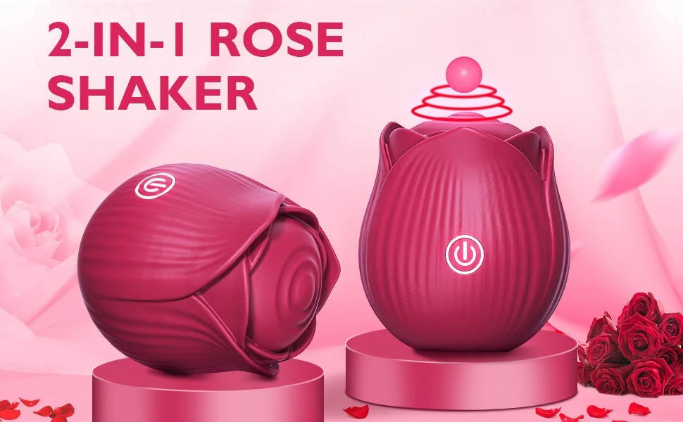 Rose-Shaped Clitoral Vibrator