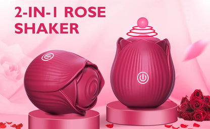 Rose-Shaped Clitoral Vibrator