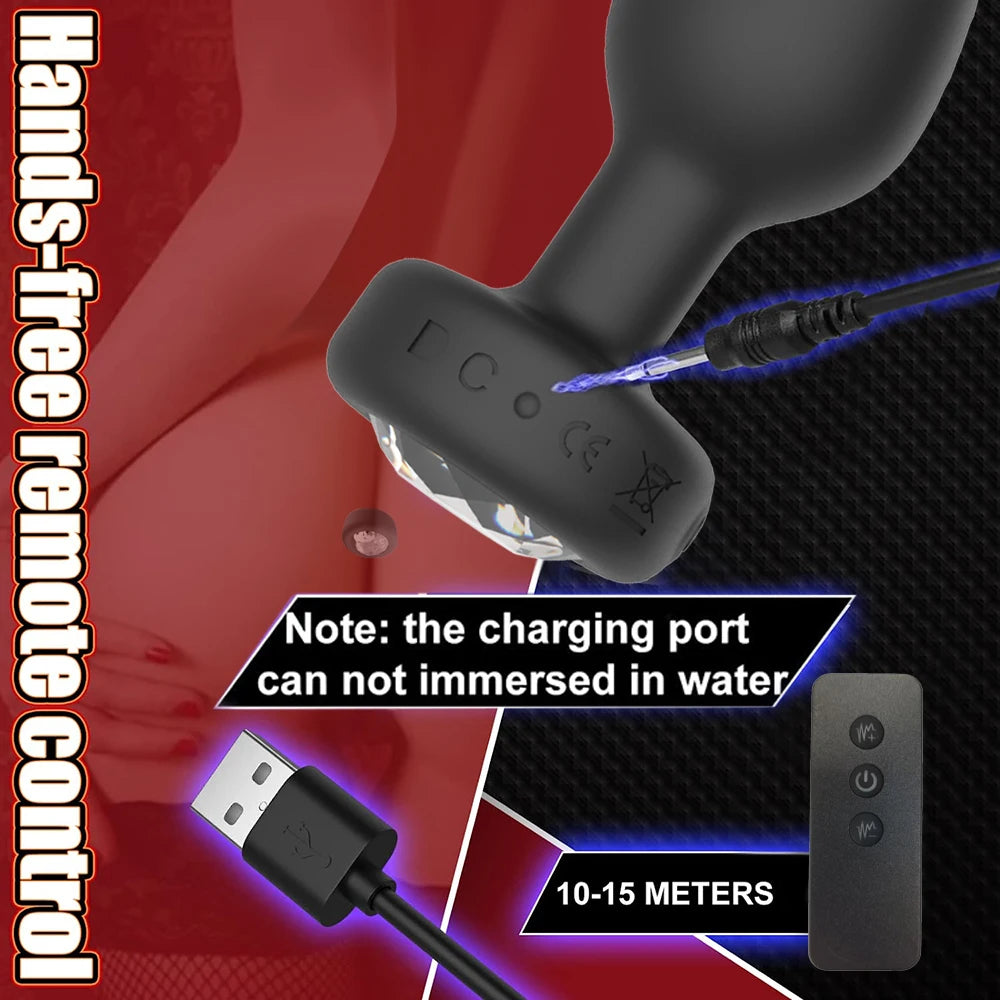 Remote Control Anal Vibrator — Wearable Silicone 3 Colours