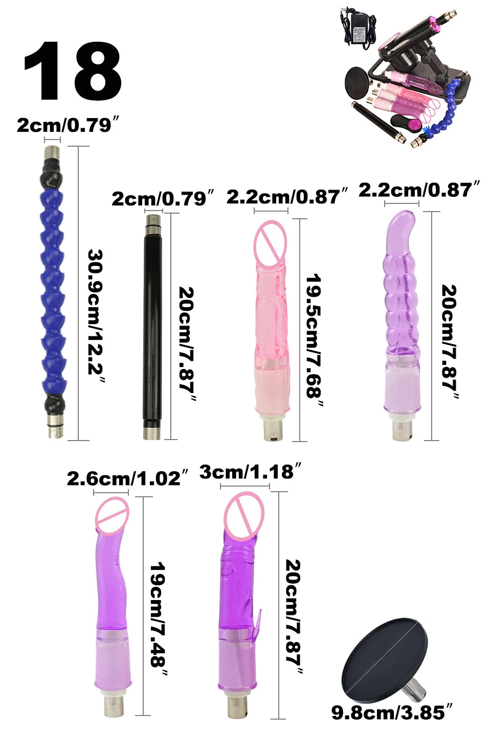 Wireless Remote Control Sex Machine Set
