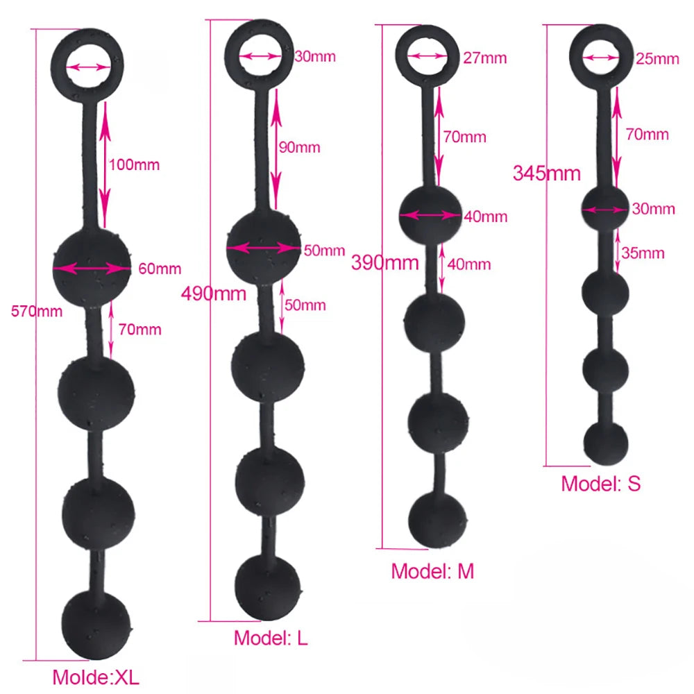 Huge 9 Ball Anal Plug Tail Sex Toys For Men Women Anal Dilator Soft Butt Plug with Tail Anal Beads Sex Party Erotic Toy Butplug