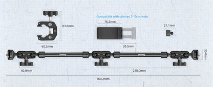 Vlogging Camera Arm With Clamp