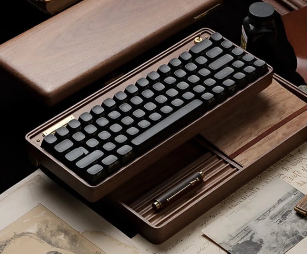 Premium Ergonomic Wood Keyboard