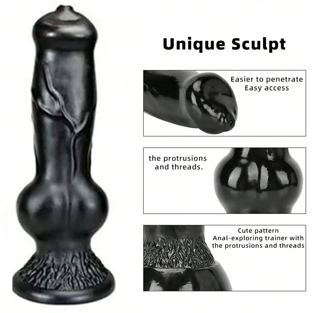 Realistic Huge Dog Dildo — Liquid Silicone 4 Sizes
