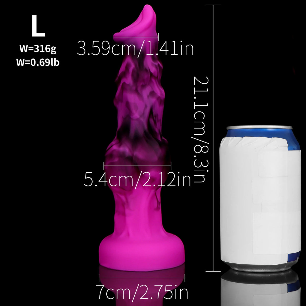 Wolf Dog Monster Fantasy Dildo — Liquid Silicone 4 Sizes