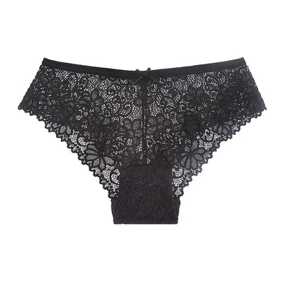 5 PCS/Set Mesh Briefs M-2XL Lace Panties Sexy Transparent Underwear Low Rise Panties Girls Intimates Lingeri