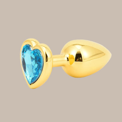 Golden Stainless Steel Anal Plug Crystal Anal Toys Female Adult Sex Products Men's Butt Plug Anal Trainer for Couples 3 Sizes