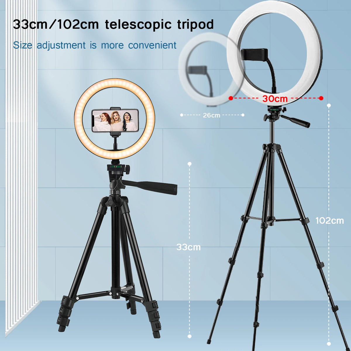Remote Control Tripod Ringlight Stand