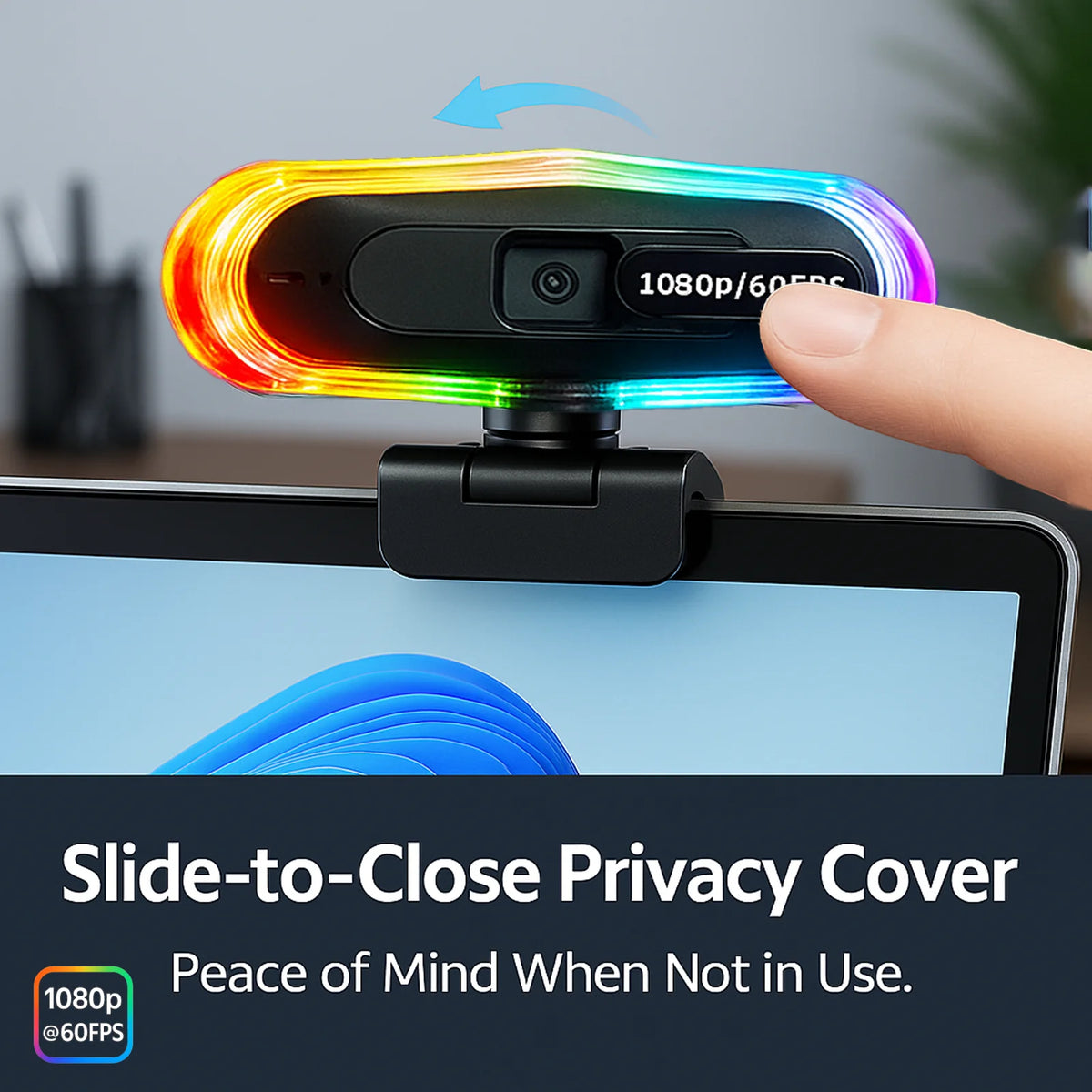 4k LED Light Autofocus Webcam