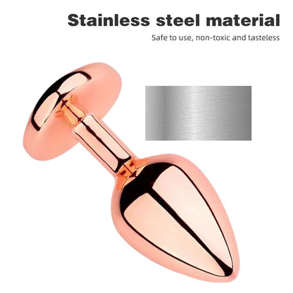 Premium Rose Gold Pink Heart Crystal