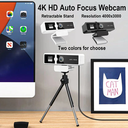 HD 4K Webcam with Autofocus