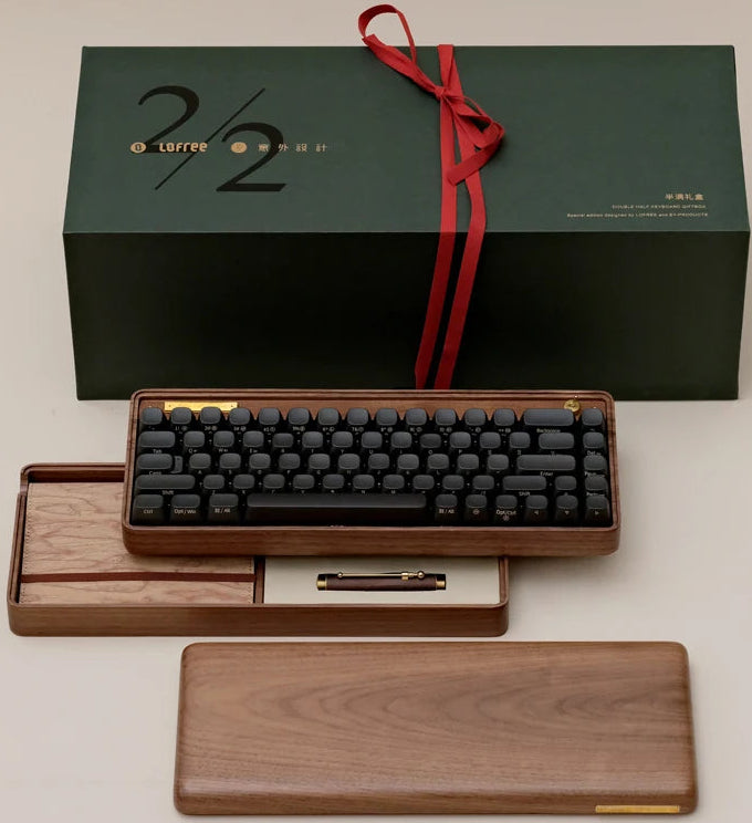 Premium Ergonomic Wood Keyboard