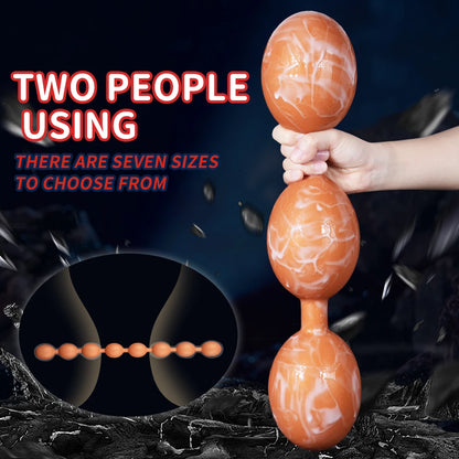 Extra-Long Soft Silicone Beaded Plug