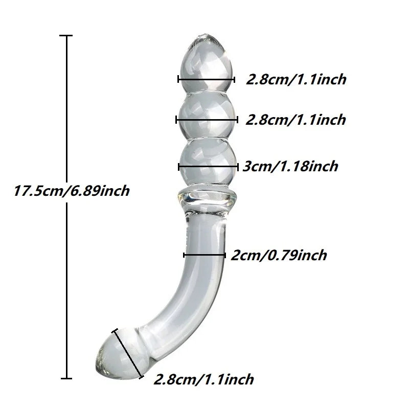 Crystal Glass Plug for Adults