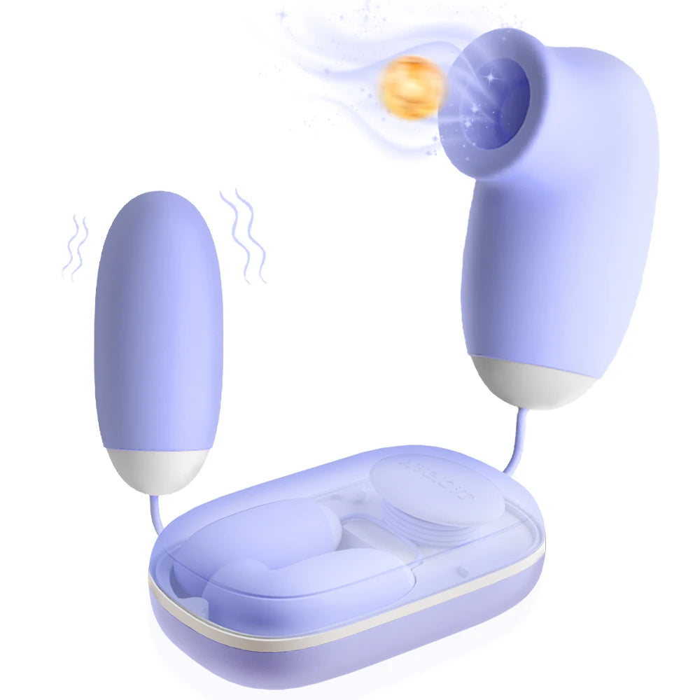 Magical Sucking Vibrating Egg Massager 24 Mode Clitoral Nipple Sucker Stimulator Clit G Spot Private Vibrator Sex Toys for Women