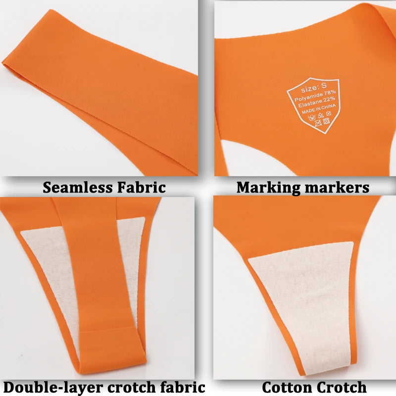 Solid Color Comfortable Ice Silk Panties