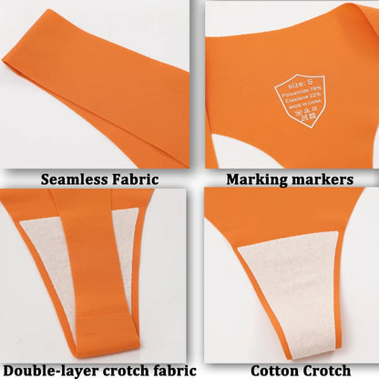 Solid Color Comfortable Ice Silk Panties