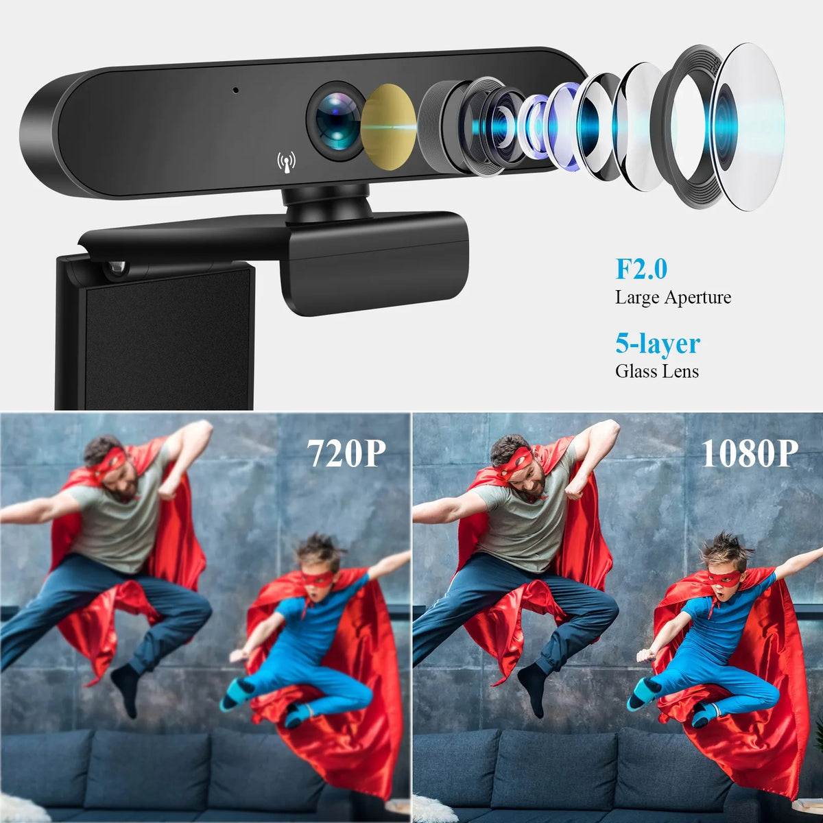 4K Webcam With Mic