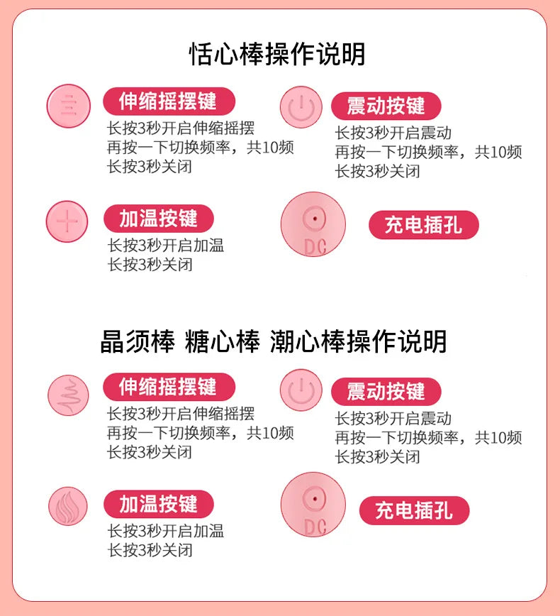 Multi-Function Telescopic Silicone Body Massager