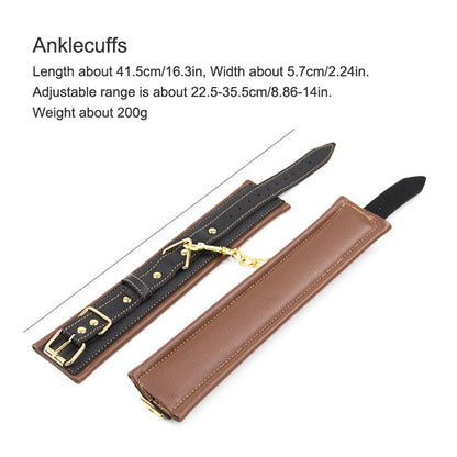 3-Piece Leather Collar, Wrist & Ankle Cuff Set