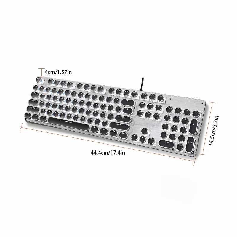 LED Backlit Typewriter Style keyboard