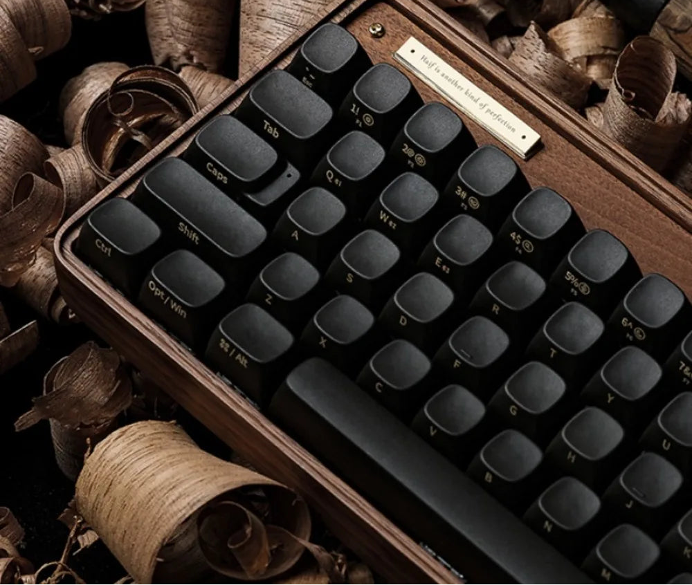 Premium Ergonomic Wood Keyboard