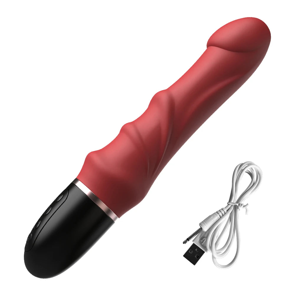 Powerful Silicone Thrusting Dildo Vibrator