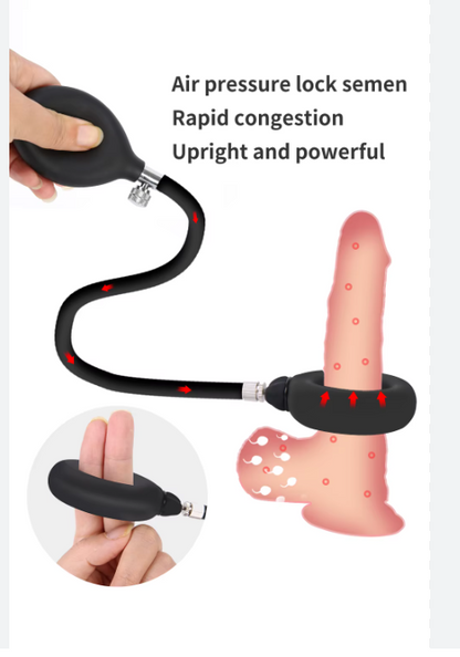 Air Pump Control Penis Ring for Men
