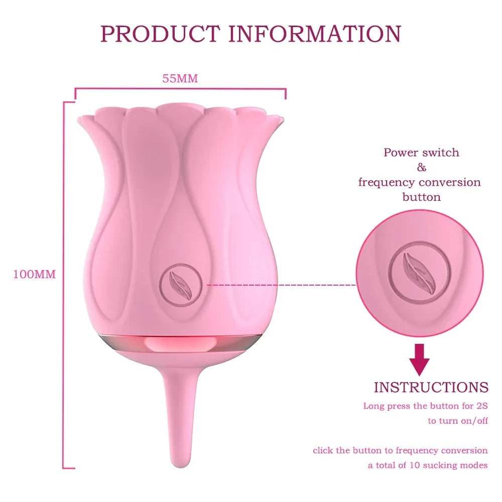 Flower-Shaped Clitoral Vibrator
