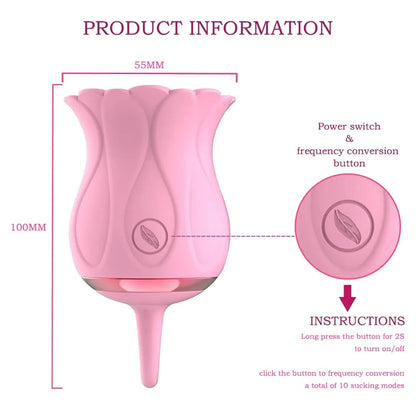 Flower-Shaped Clitoral Vibrator