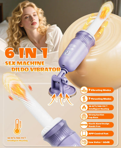 App-Controlled Heating Thrusting Sex Machine