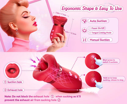Rose Mouth-Shaped Vibrator Clitoral