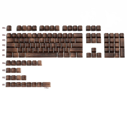 Wooden PBT Keycaps