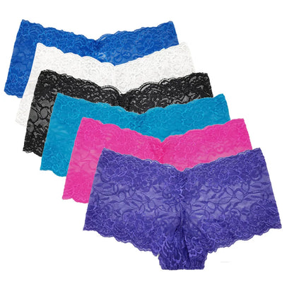 5 Pcs/Set Female Bikini Underwear Lace Briefs Women Transparent Panties Ladies Lingerie