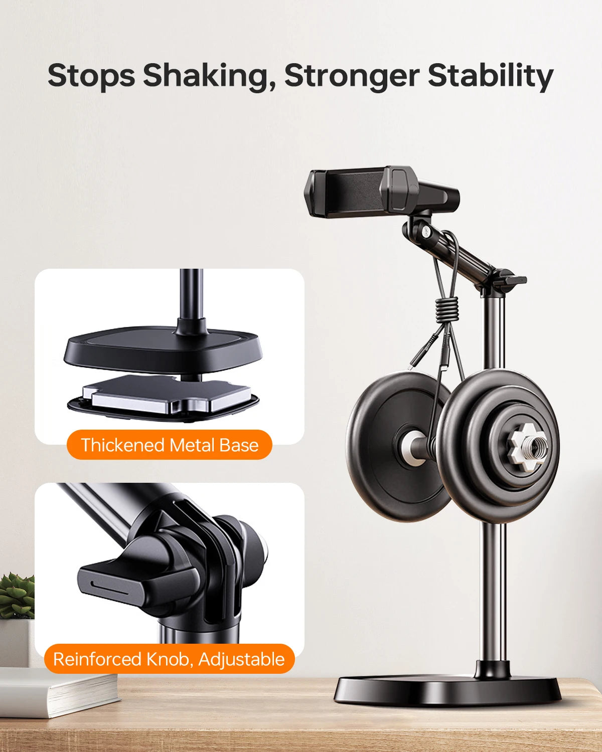 360° Heavy-Duty Desk Phone Stand