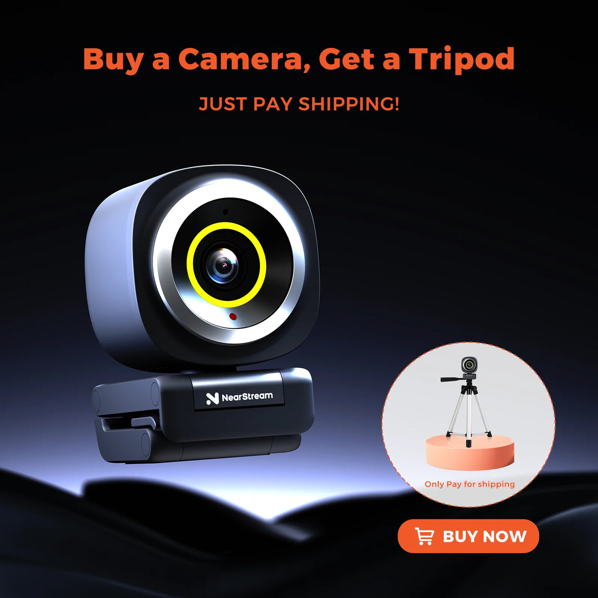 Camera with Dual Microphones & Autofocus