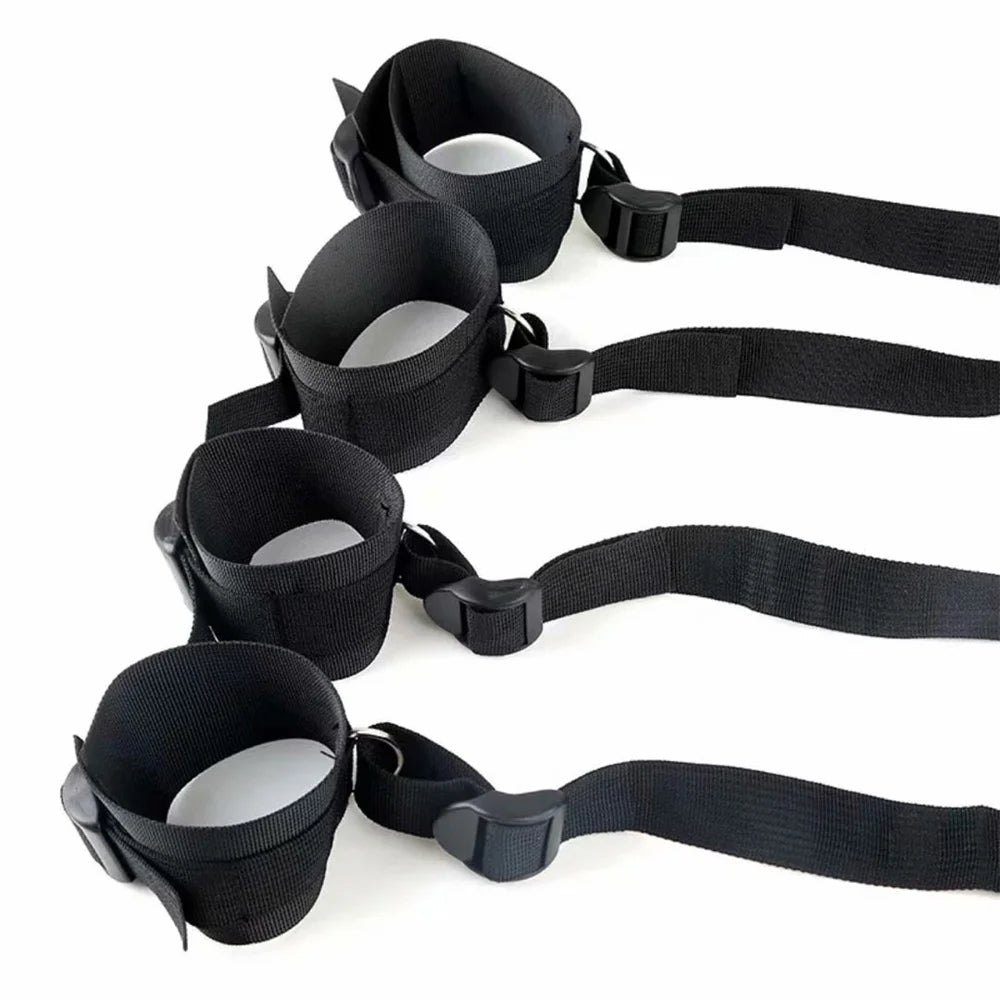 Bed Restraint Strap System with Wrist & Ankle Cuffs