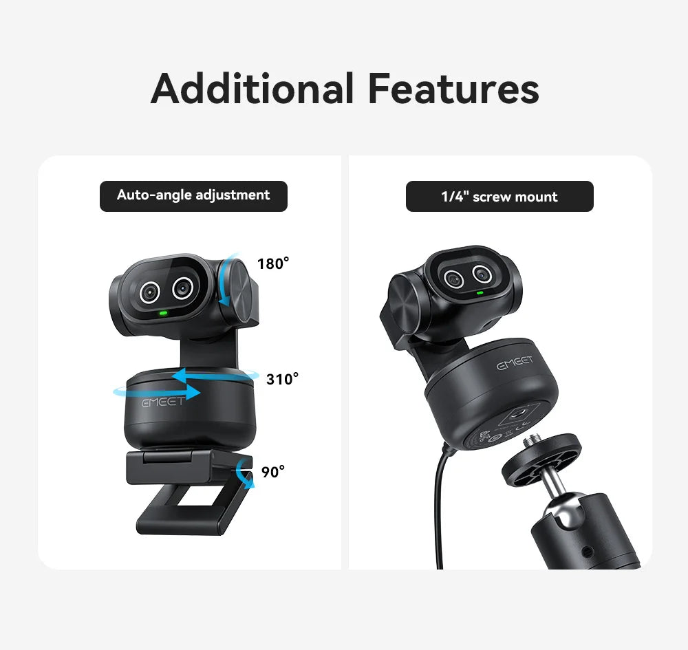 4K AI PTZ Mics & Privacy Mode Cam