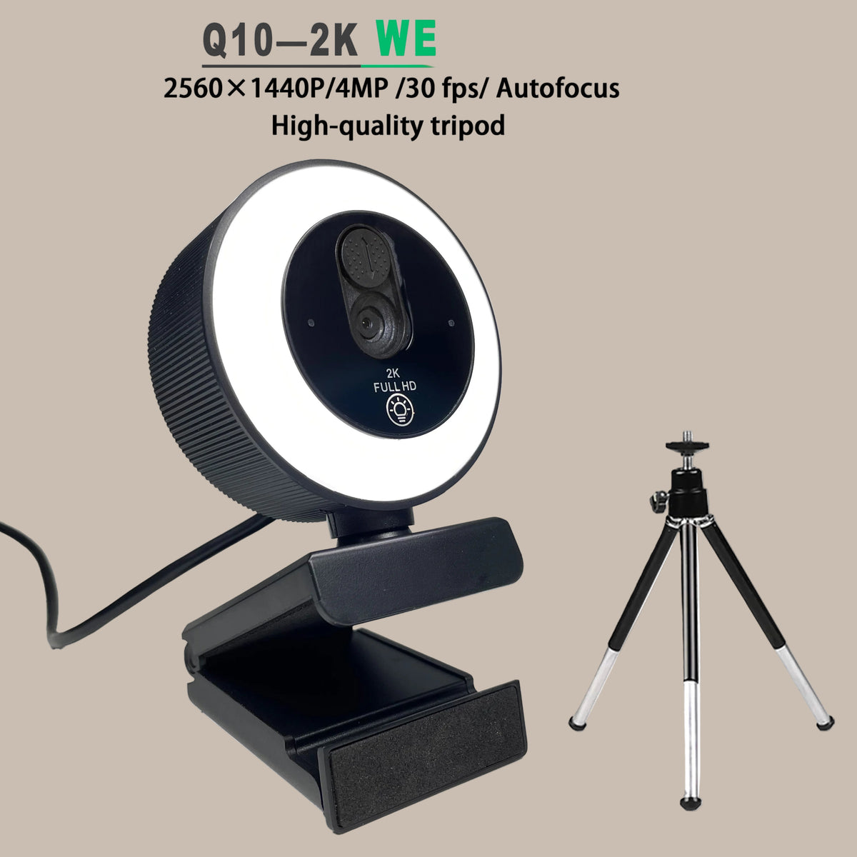 4K Streaming Ring Light Webcam