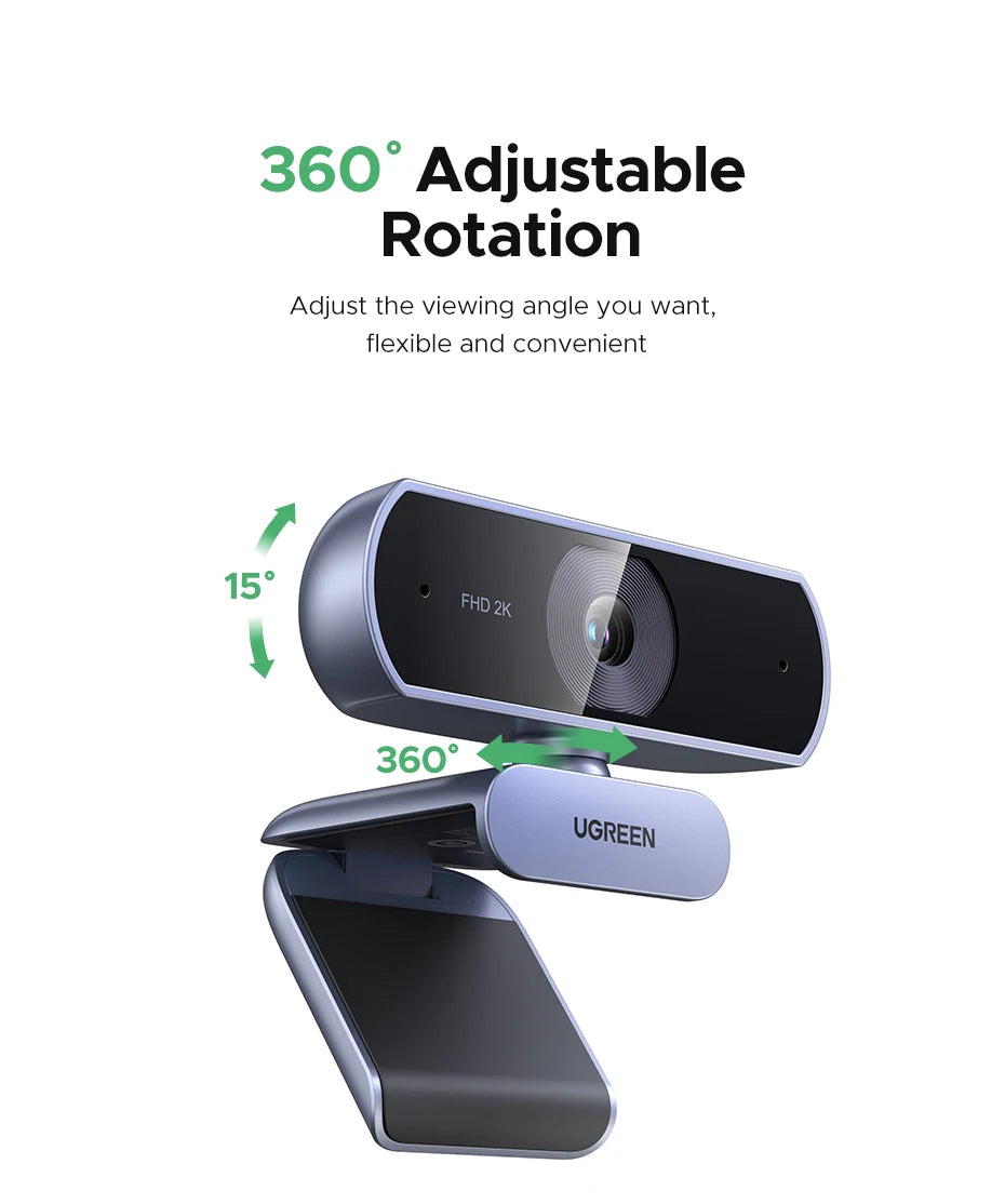 Full HD Webcam with Clear Audio Mic
