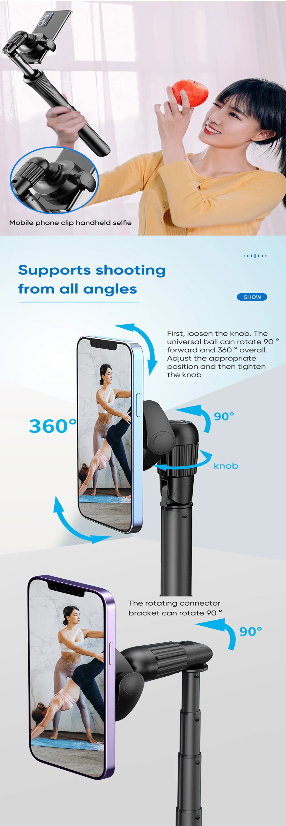 Bluetooth Remote Selfie Stick